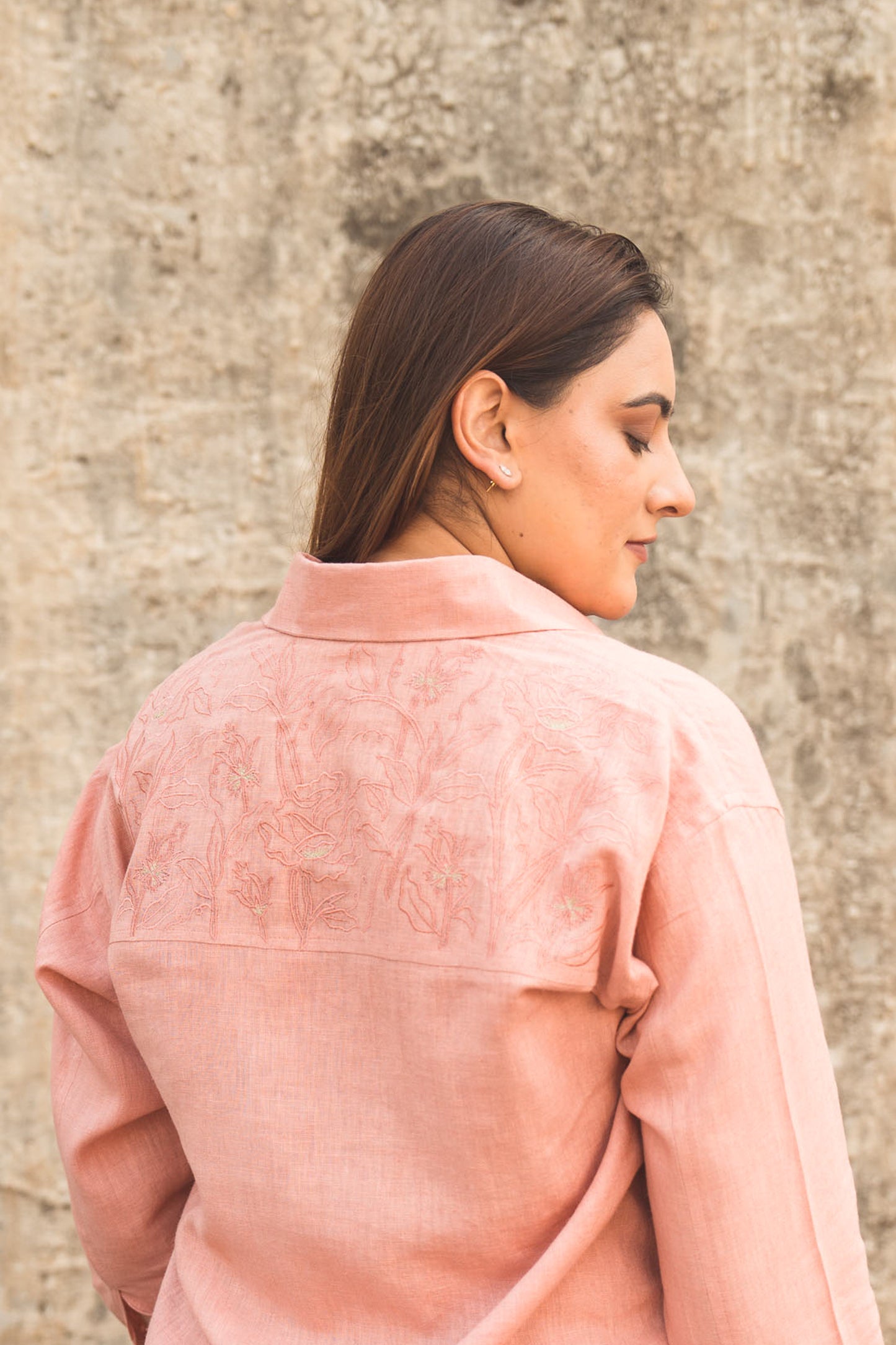 "Apricot Dream" Linen Shirt