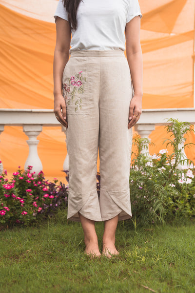 Buy Dhaari Off White Hand Embroidered Pant Online  Aza Fashions