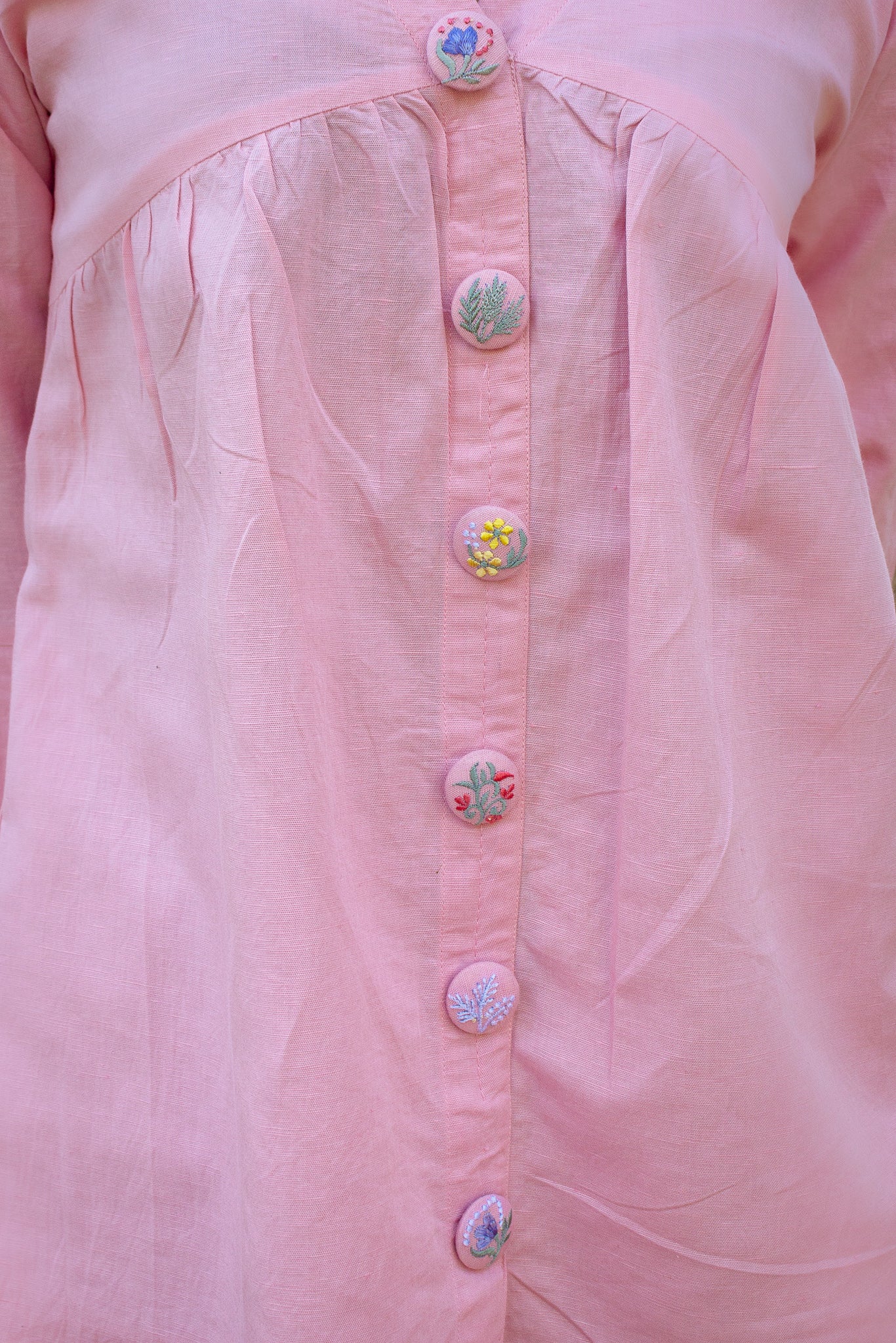 Pleated Shirt in Light Pink