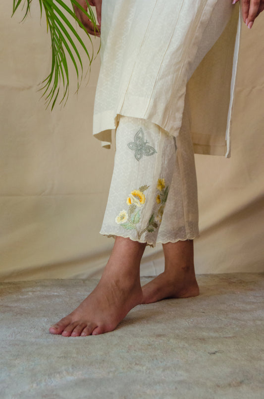 Butterfly Embroidered Pants